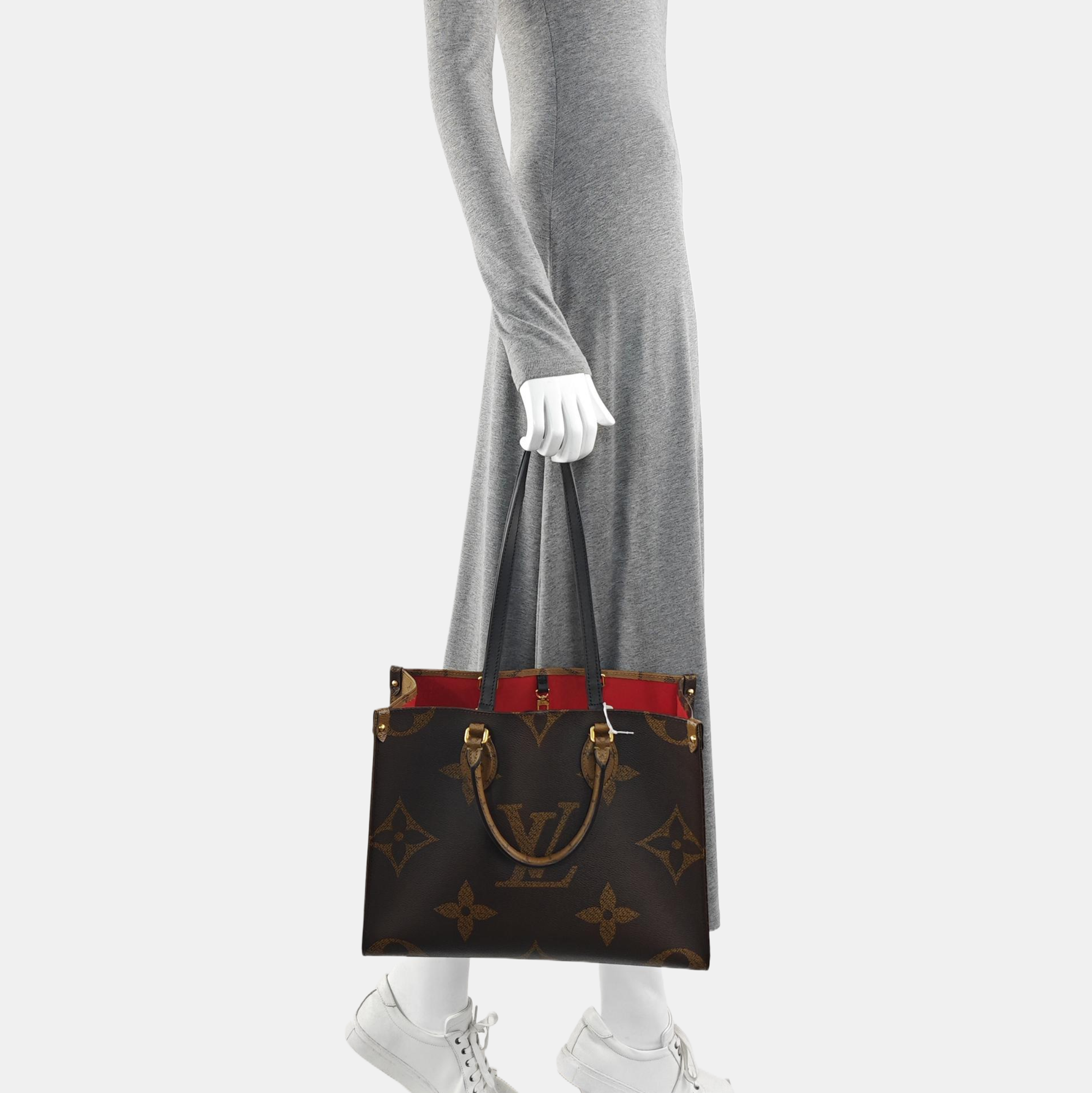 ONTHEGO MM Monogram Coated Canvas Brown