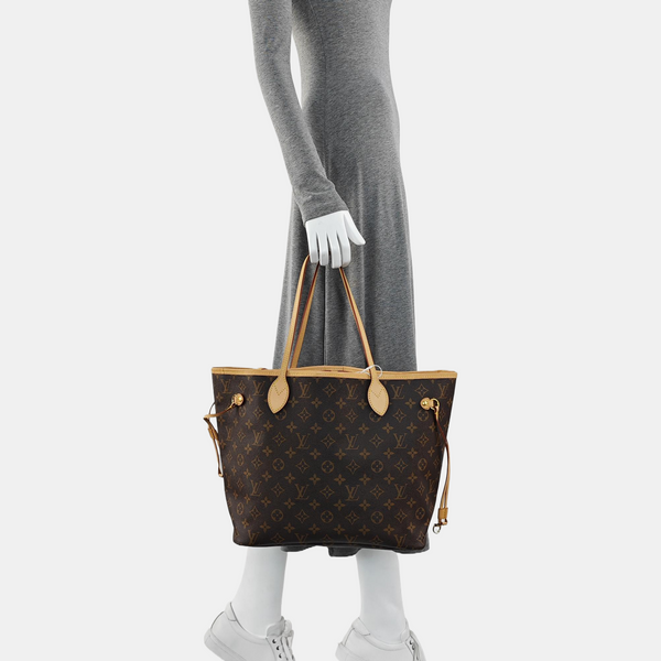 NEVERFULL MM Monogram Coated Canvas Brown