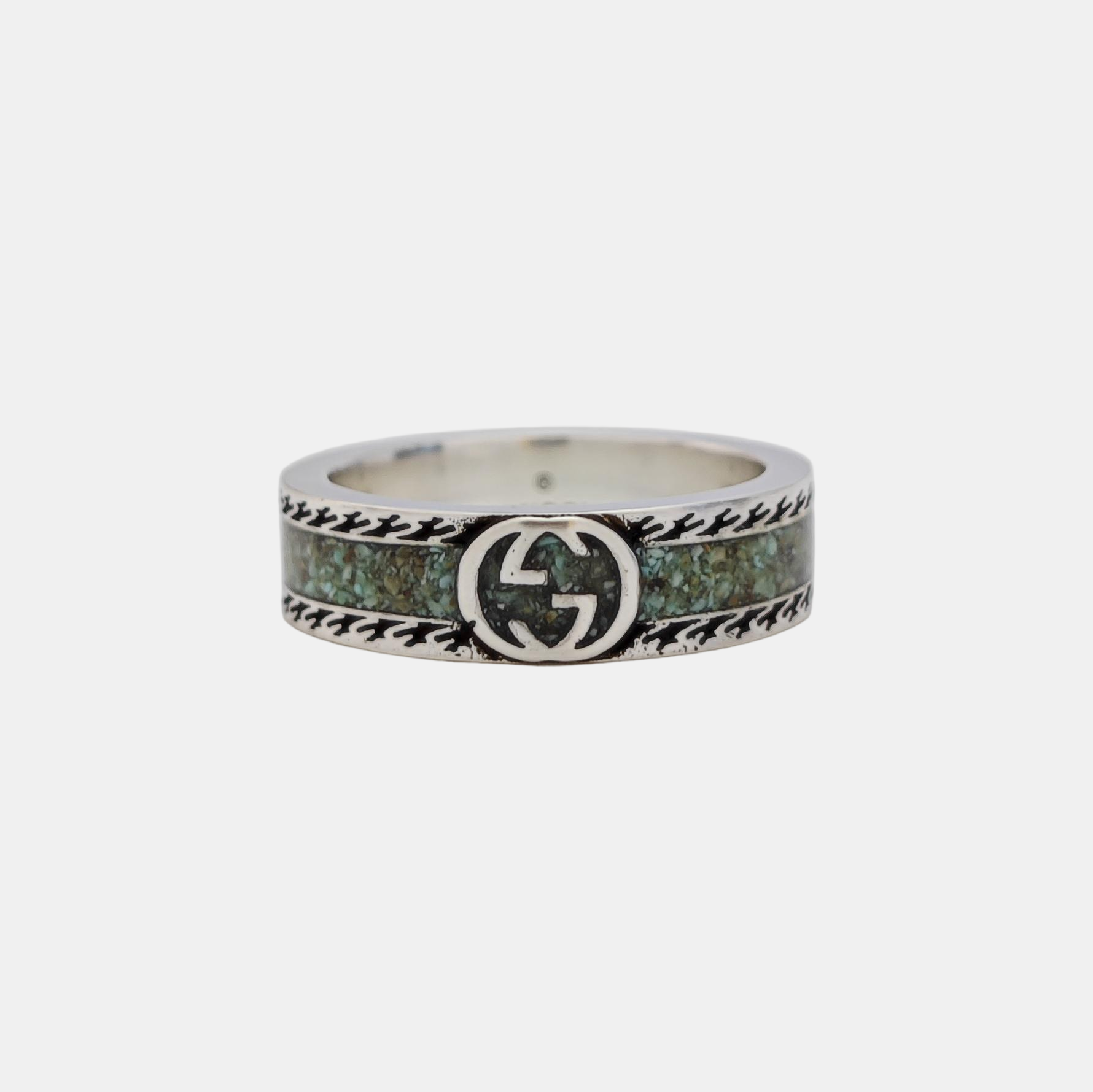 Interlocking G 925 Sterling Silver Ring HK 19