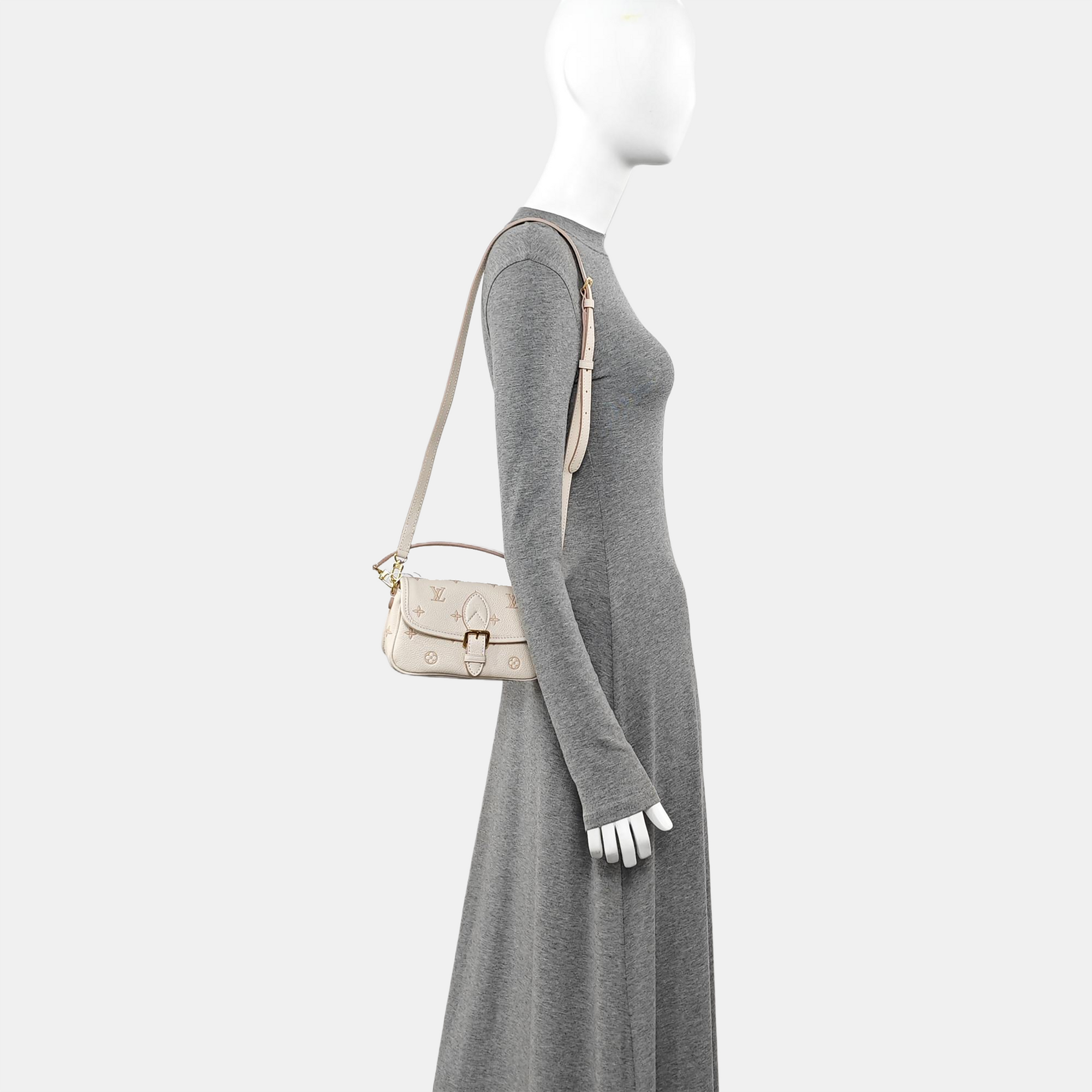 DIANE Nano Monogram Calfskin White
