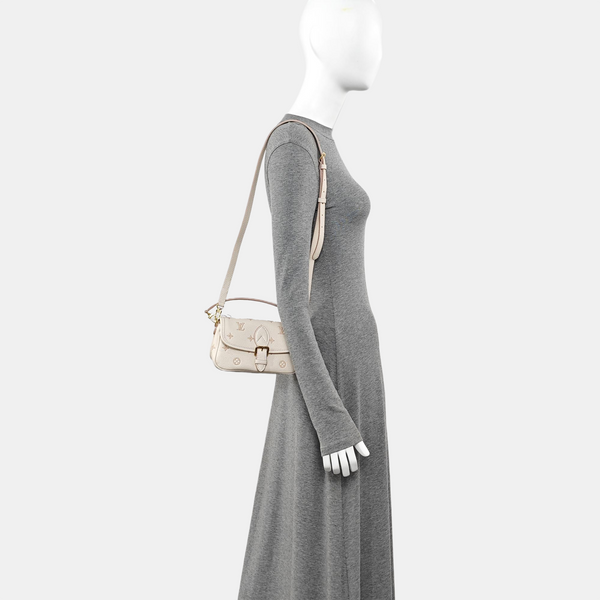 DIANE Nano Monogram Calfskin White