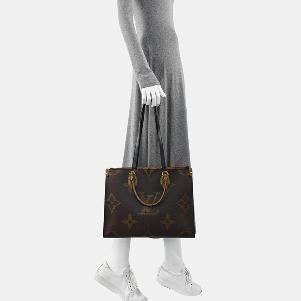 ONTHEGO MM Monogram Coated Canvas Brown