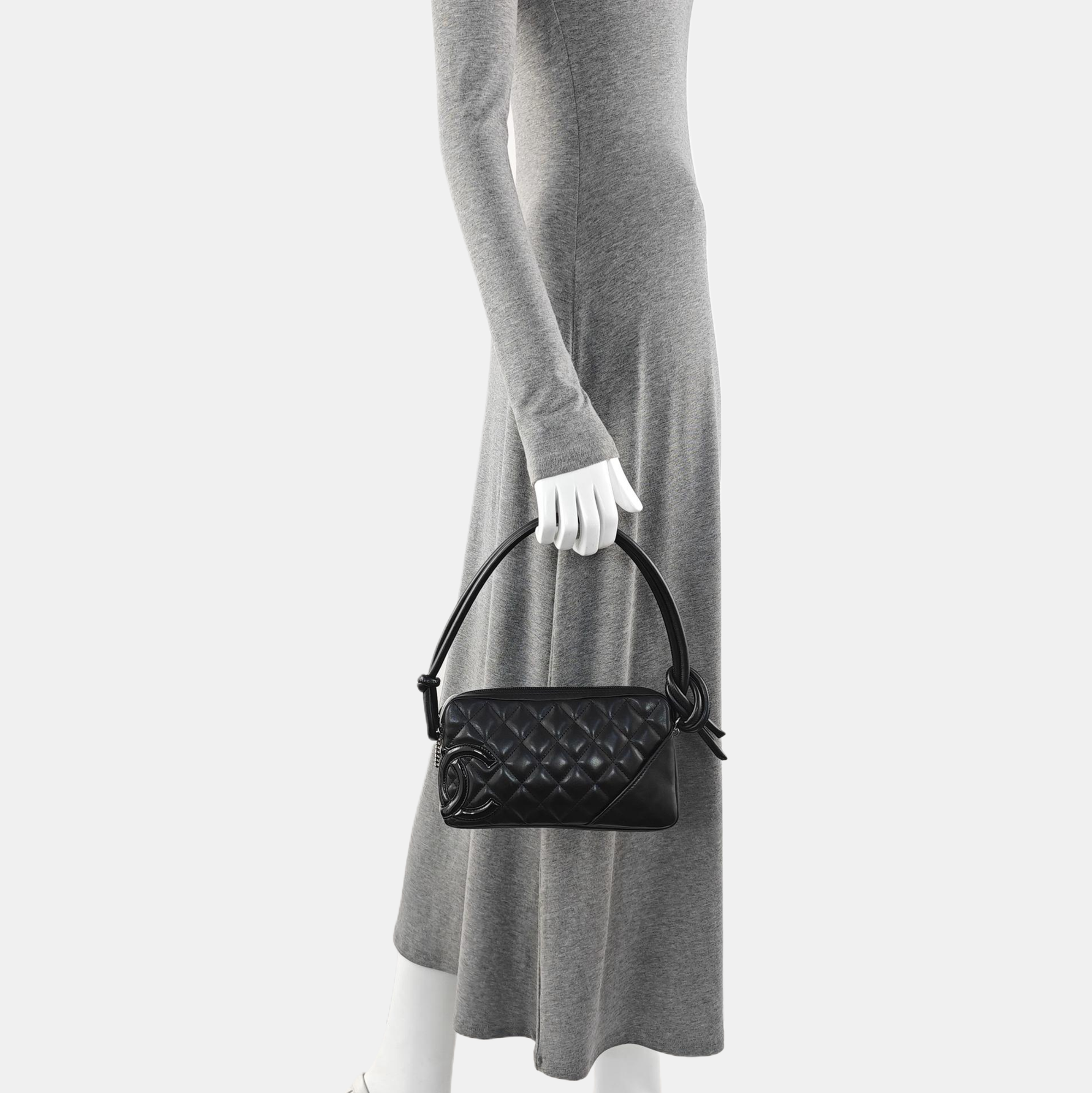 CAMBON Small Quilted Calfskin Black
