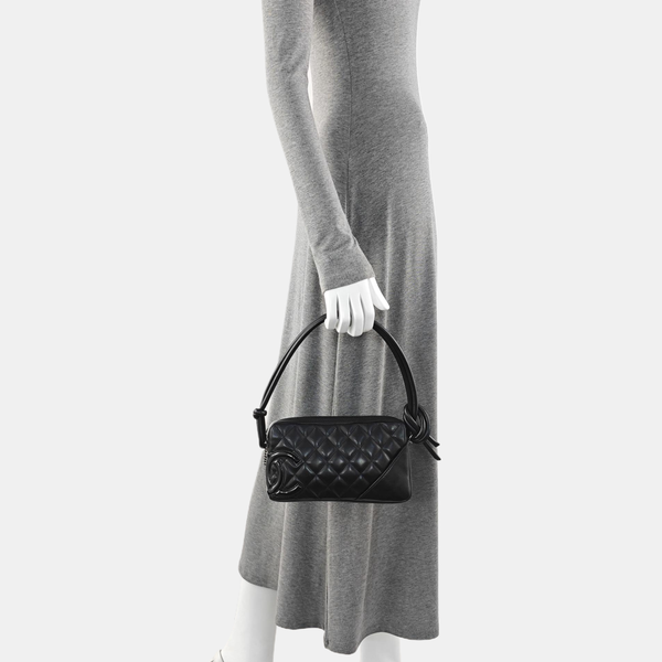 CAMBON Small Quilted Calfskin Black