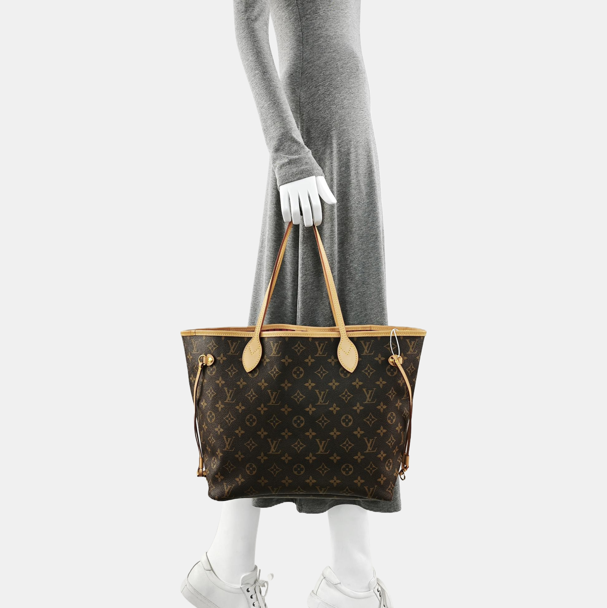 NEVERFULL MM Monogram Coated Canvas Brown