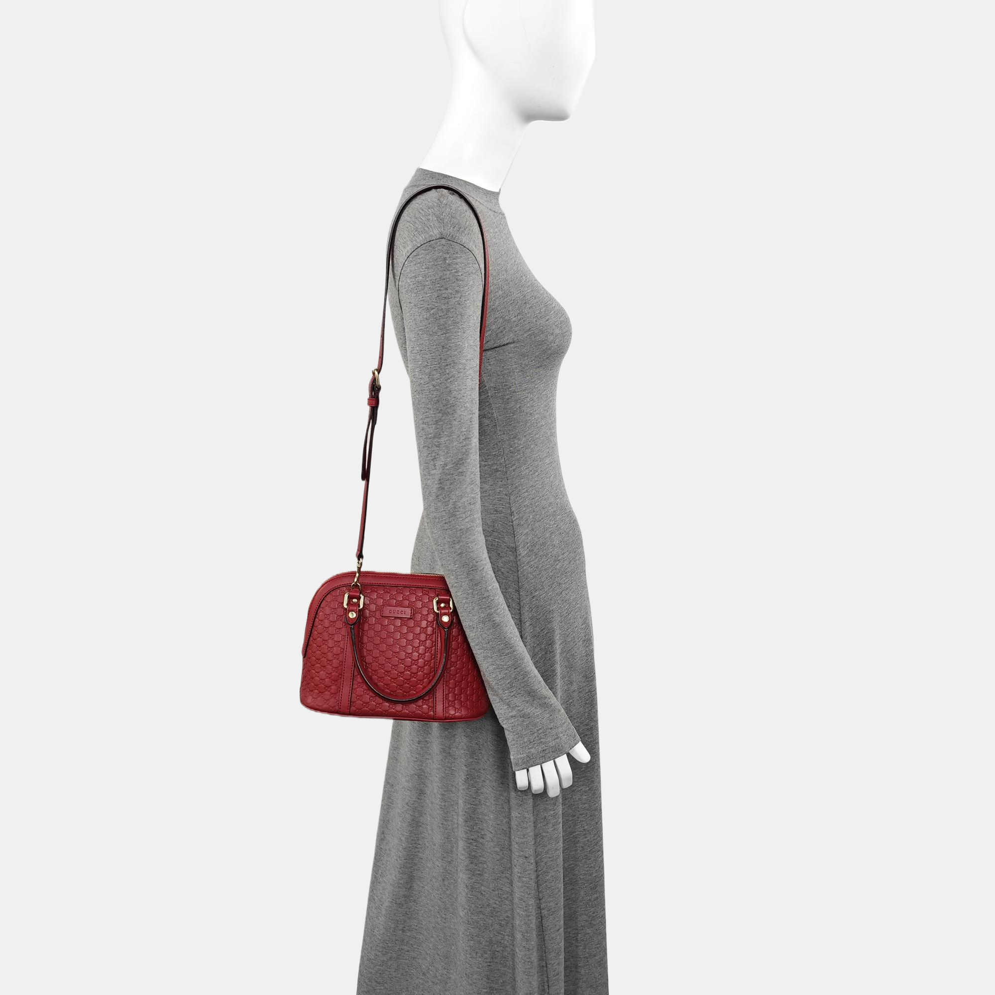 Microguccissima Monogram Calfskin Red