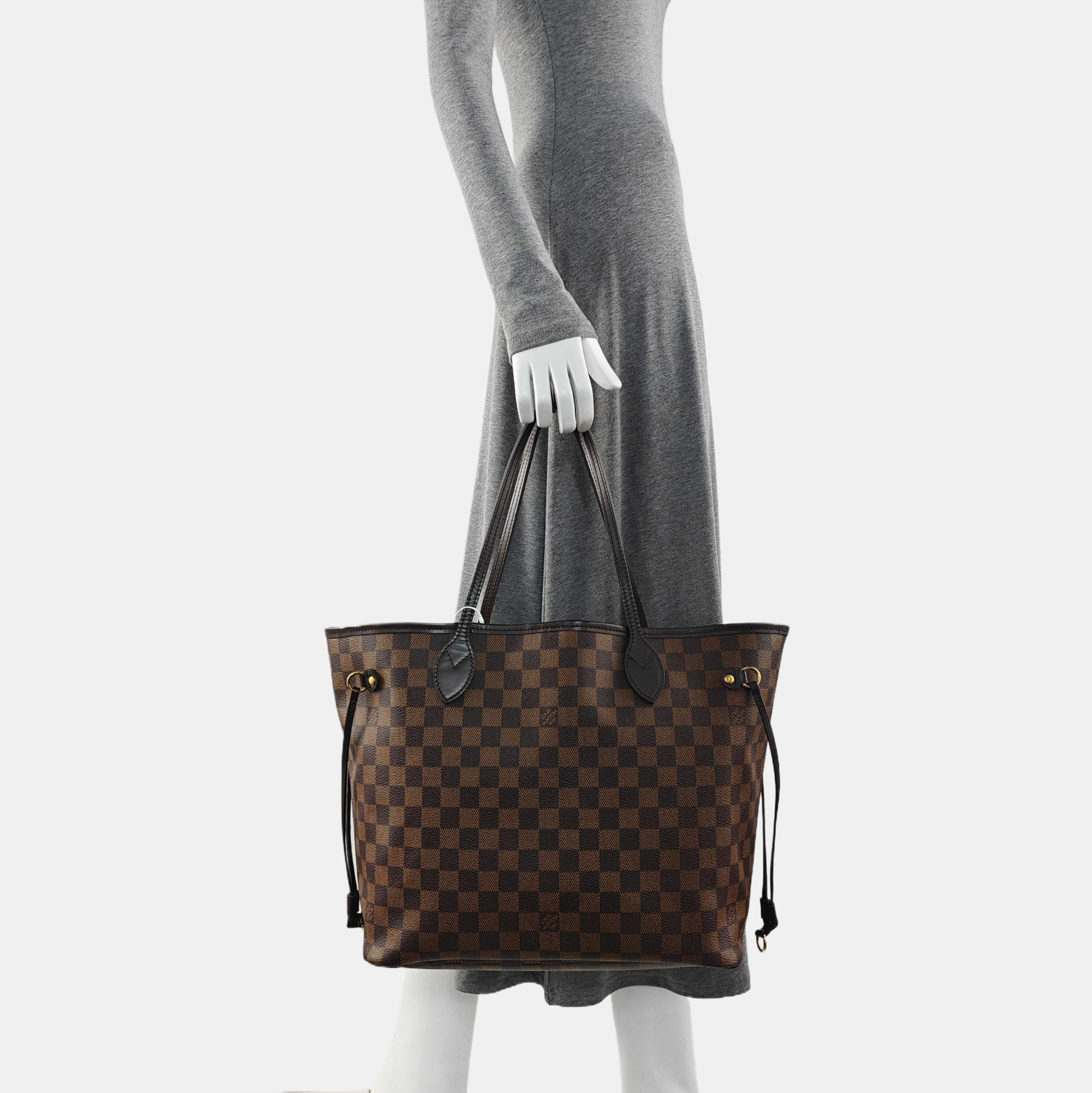 NEVERFULL MM Damier Ebene Coated Canvas Brown