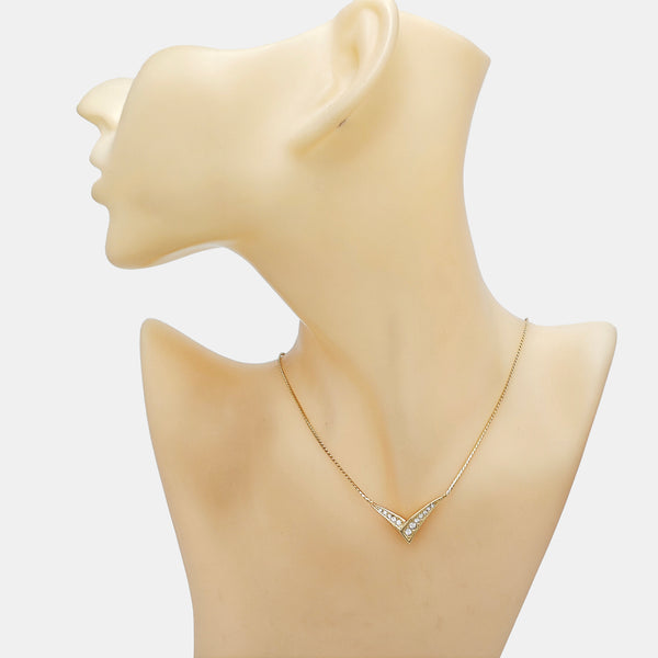 Twist Round Metal Gold Necklace
