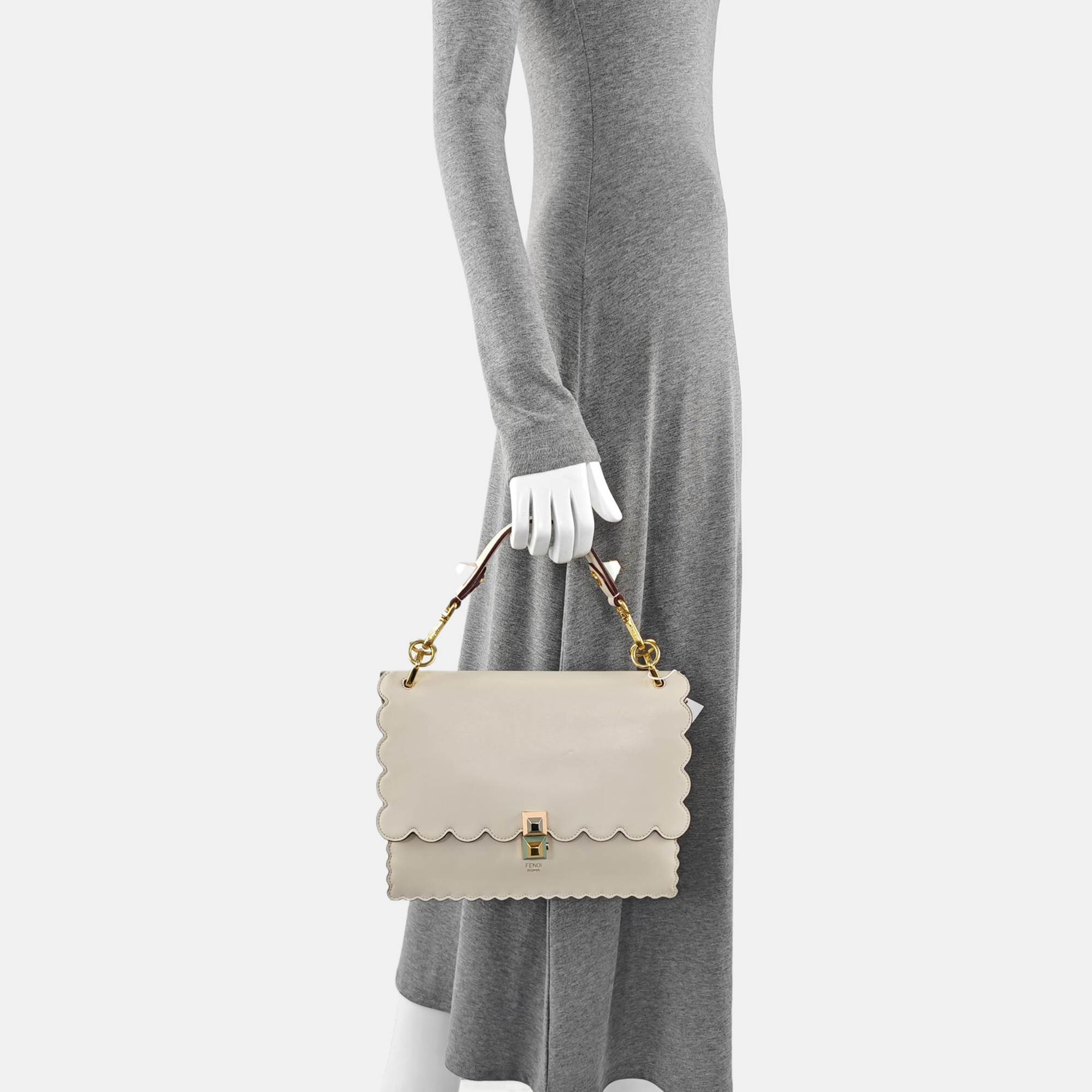 Kan I Medium Calfskin White
