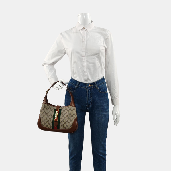 Jackie 1961 Small Monogram Coated Canvas Beige