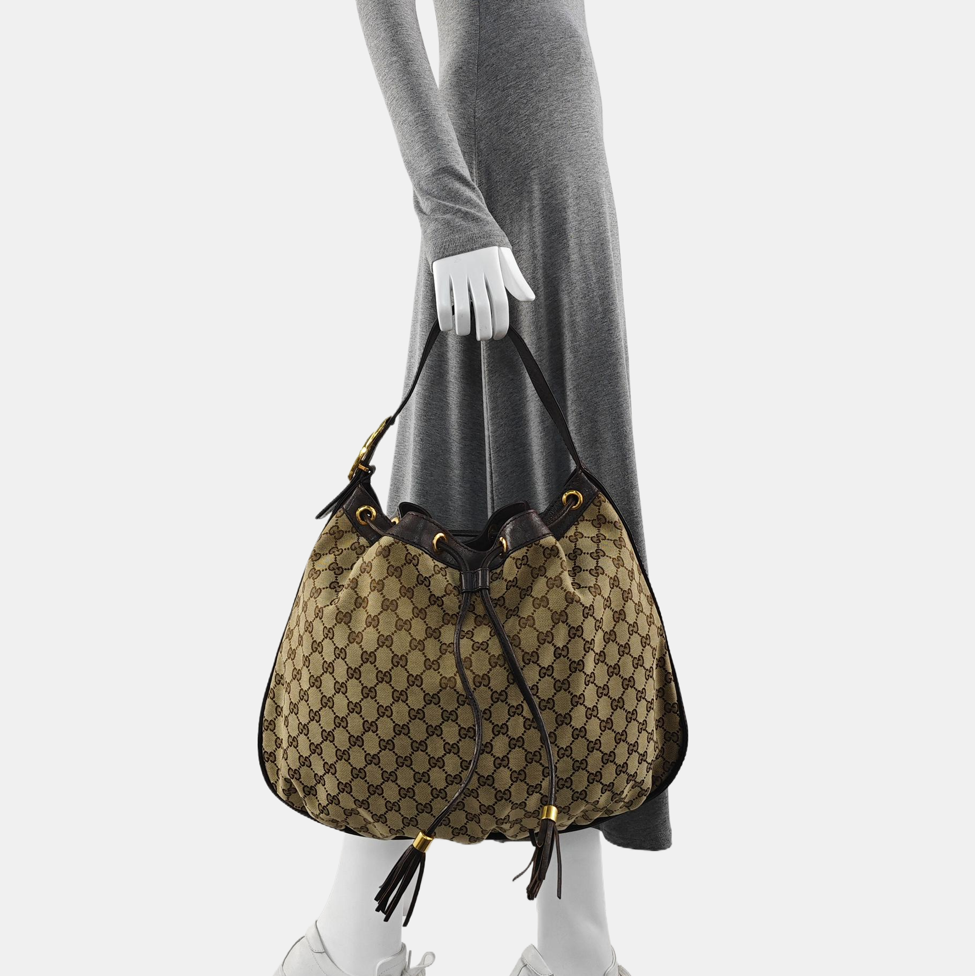 Monogram Canvas Tote Bag Brown