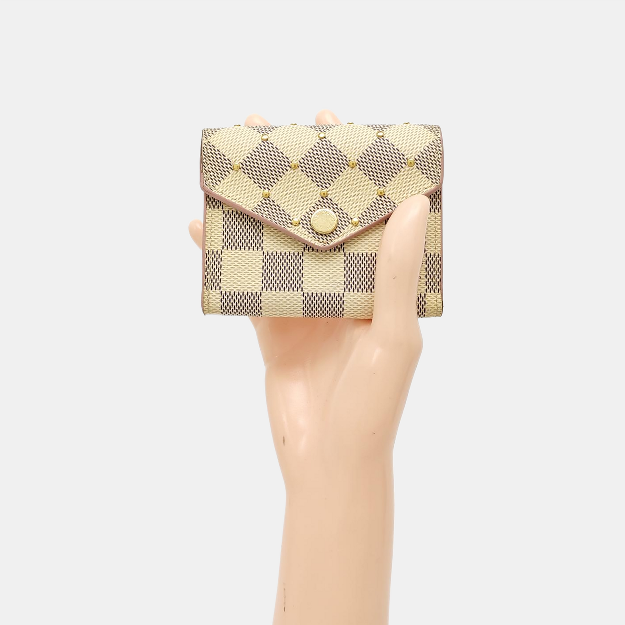ZOE Damier Azur Coated Canvas White Wallet