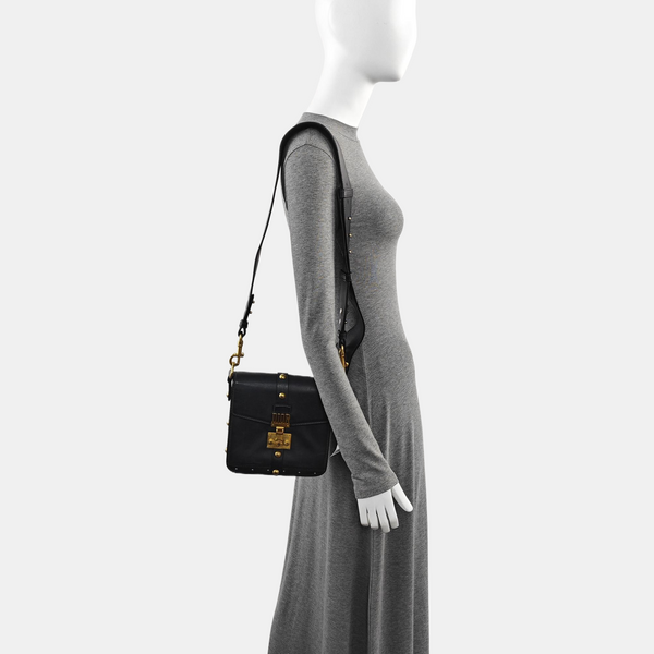 Calfskin Shoulder Bag Black