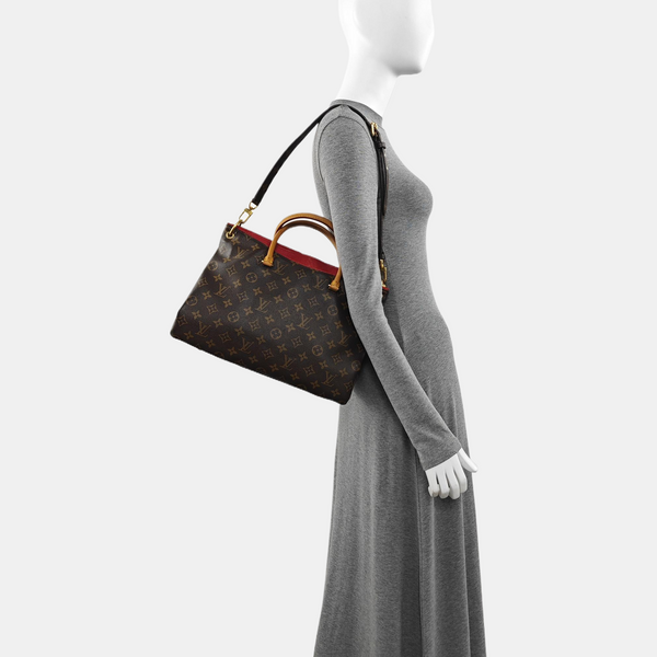 PALLAS MM Monogram Coated Canvas Brown