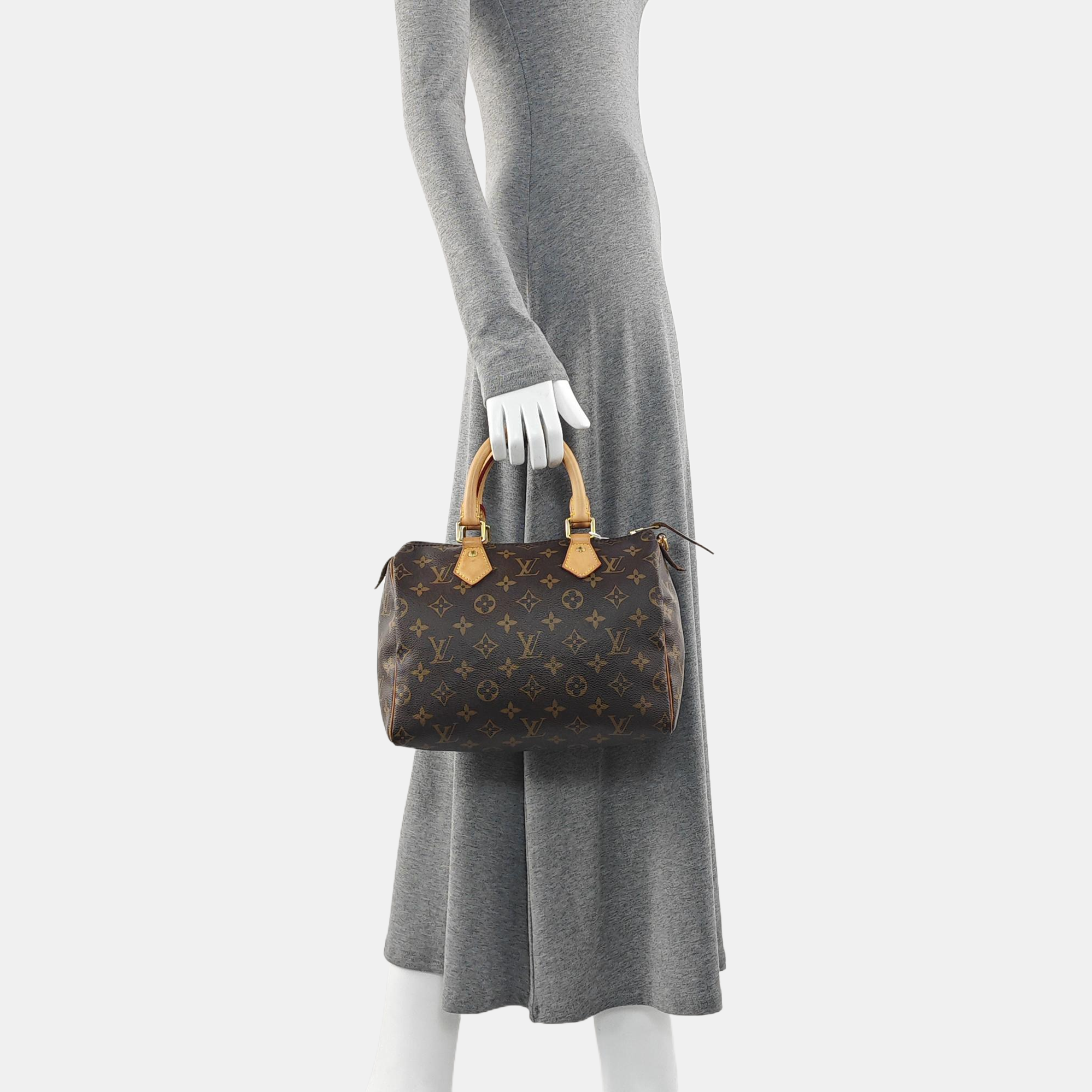 SPEEDY 25 Monogram Coated Canvas Brown