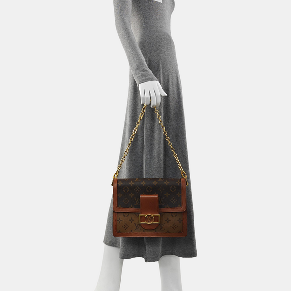 DAUPHINE MM Monogram Coated Canvas Brown