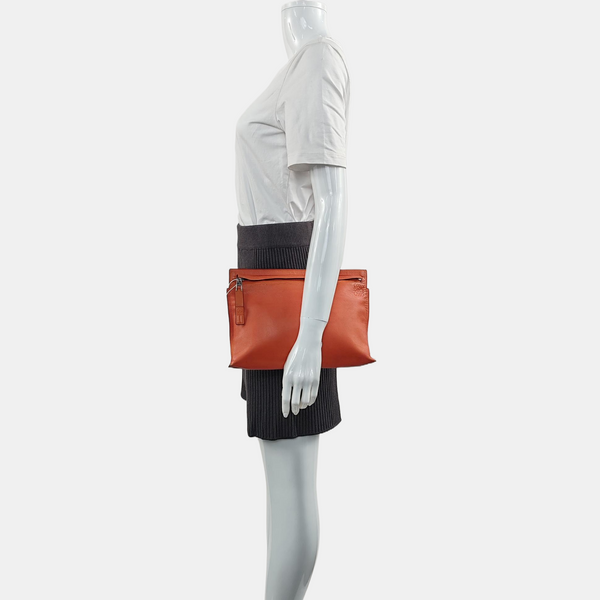 T Pouch Calfskin Orange