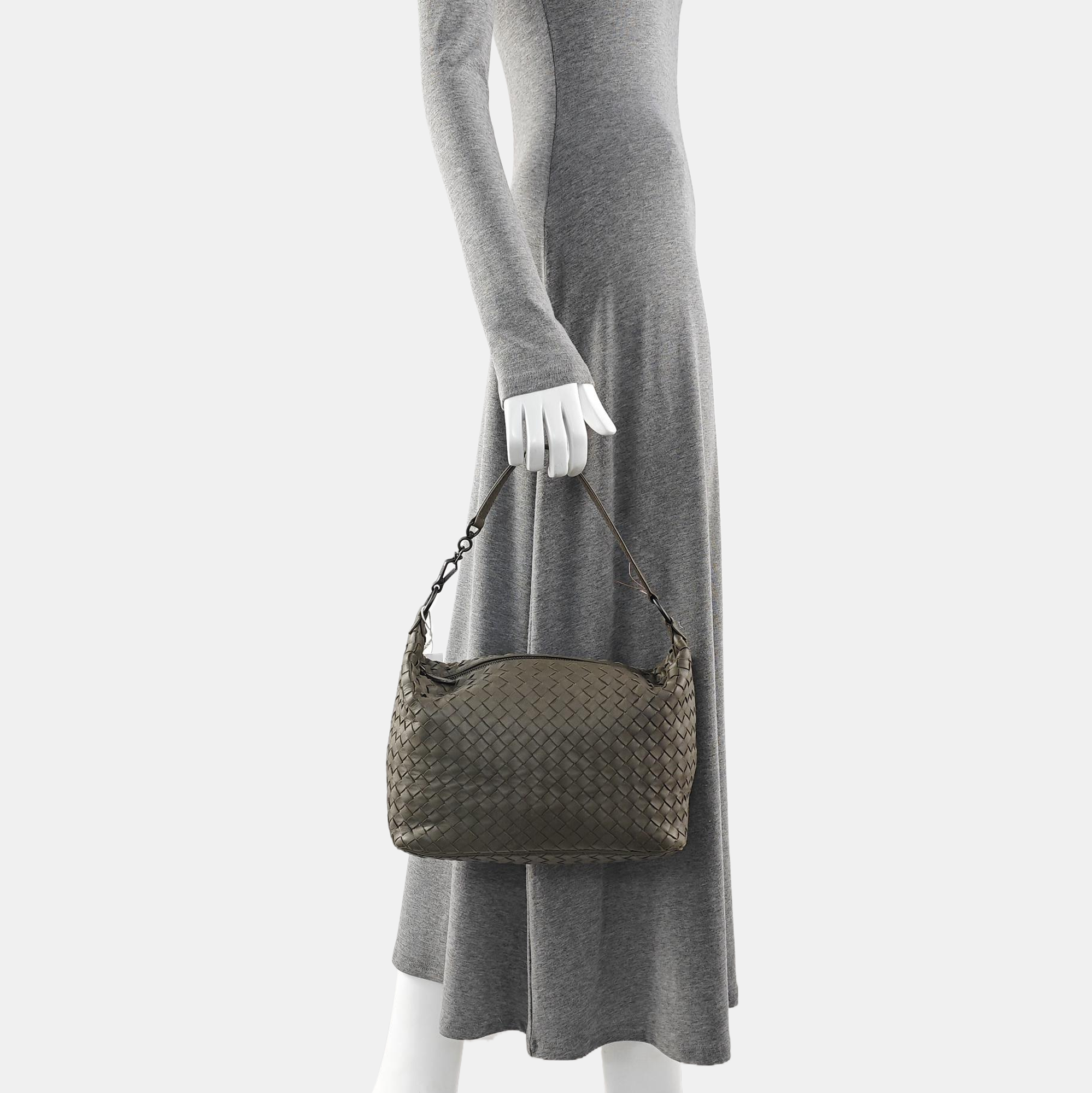 Lambskin Top Handle Bag Green