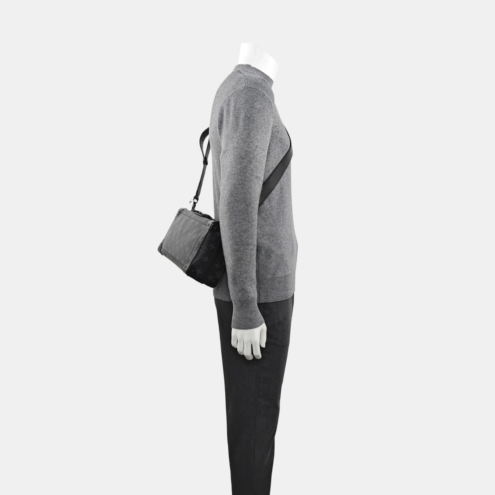Monogram Coated Canvas Shoulder Bag Black