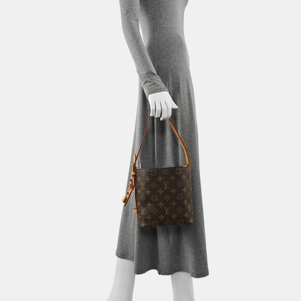 ALL IN BB Monogram Coated Canvas Brown