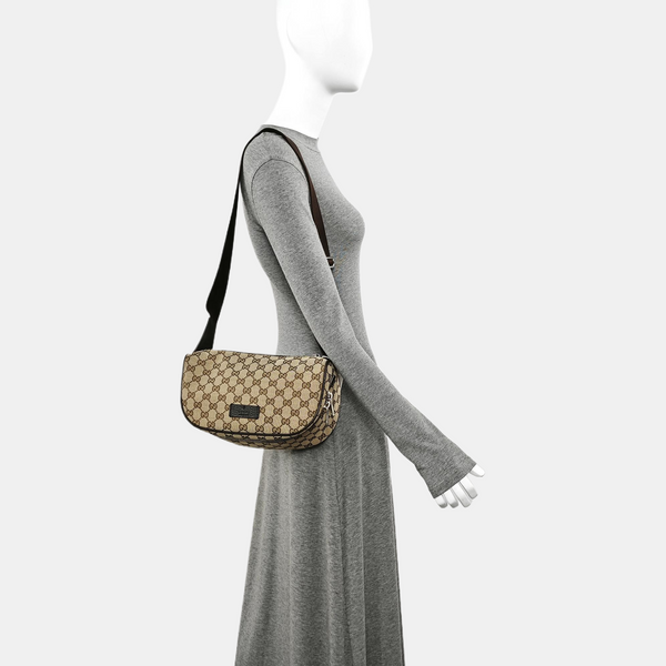 Monogram Canvas Crossbody Bag Beige