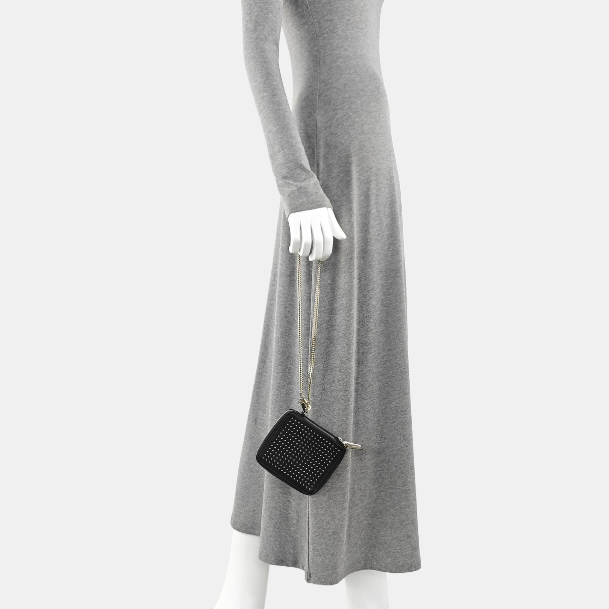 Calfskin Top Handle Bag Black
