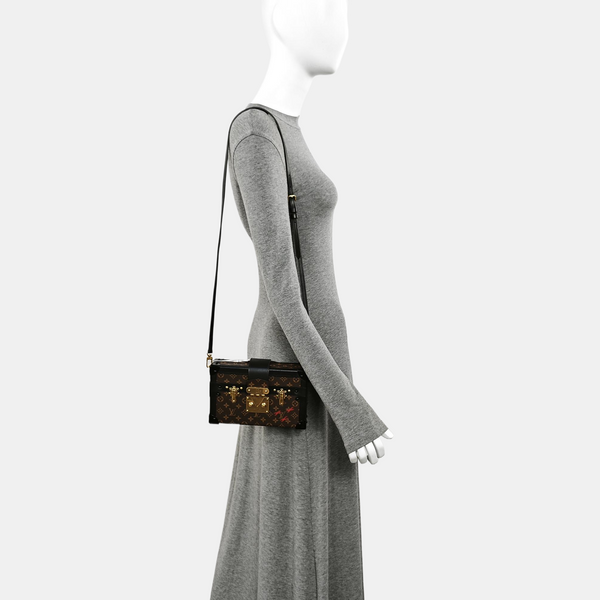 PETITE MALLE Monogram Coated Canvas Brown