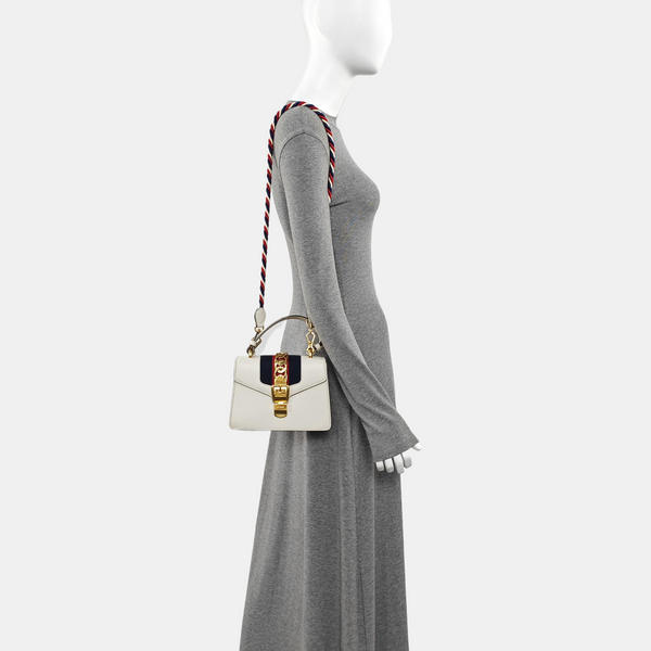 Sylvie Mini Calfskin White