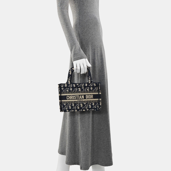 Book Tote Mini Canvas Blue