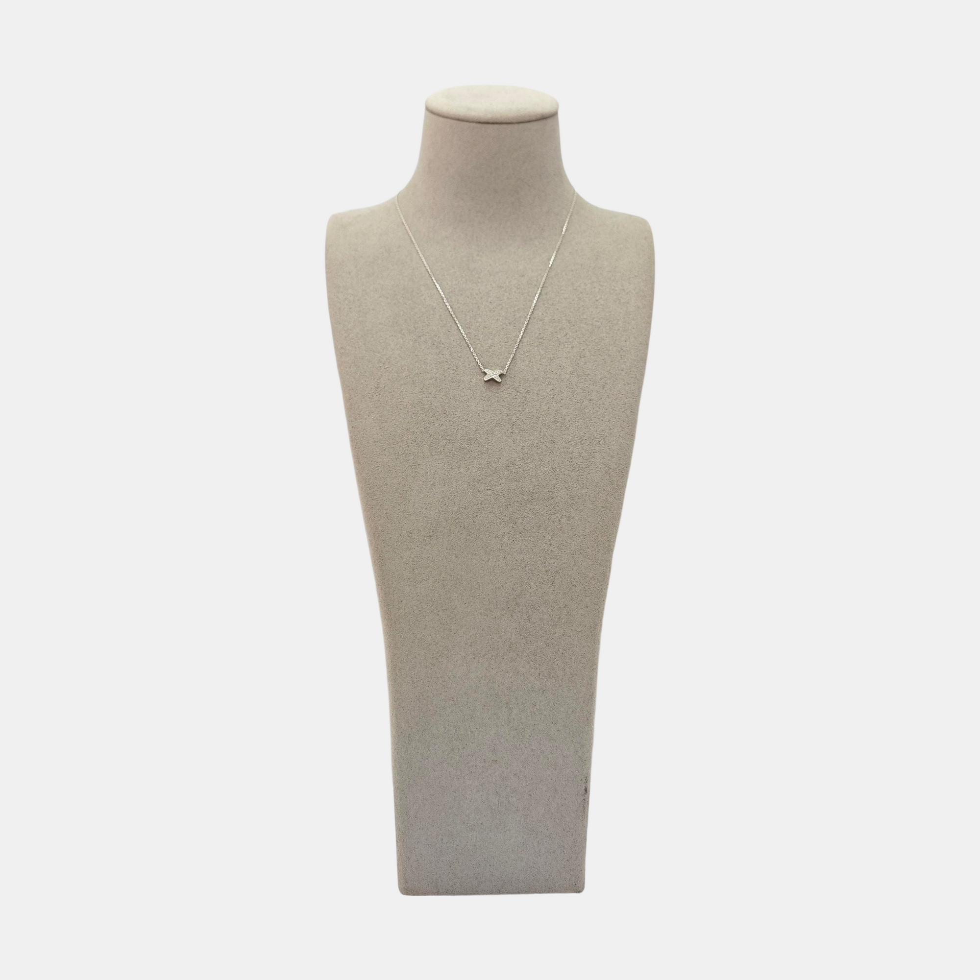 Jeux De Liens 18k White Gold Silver Necklace