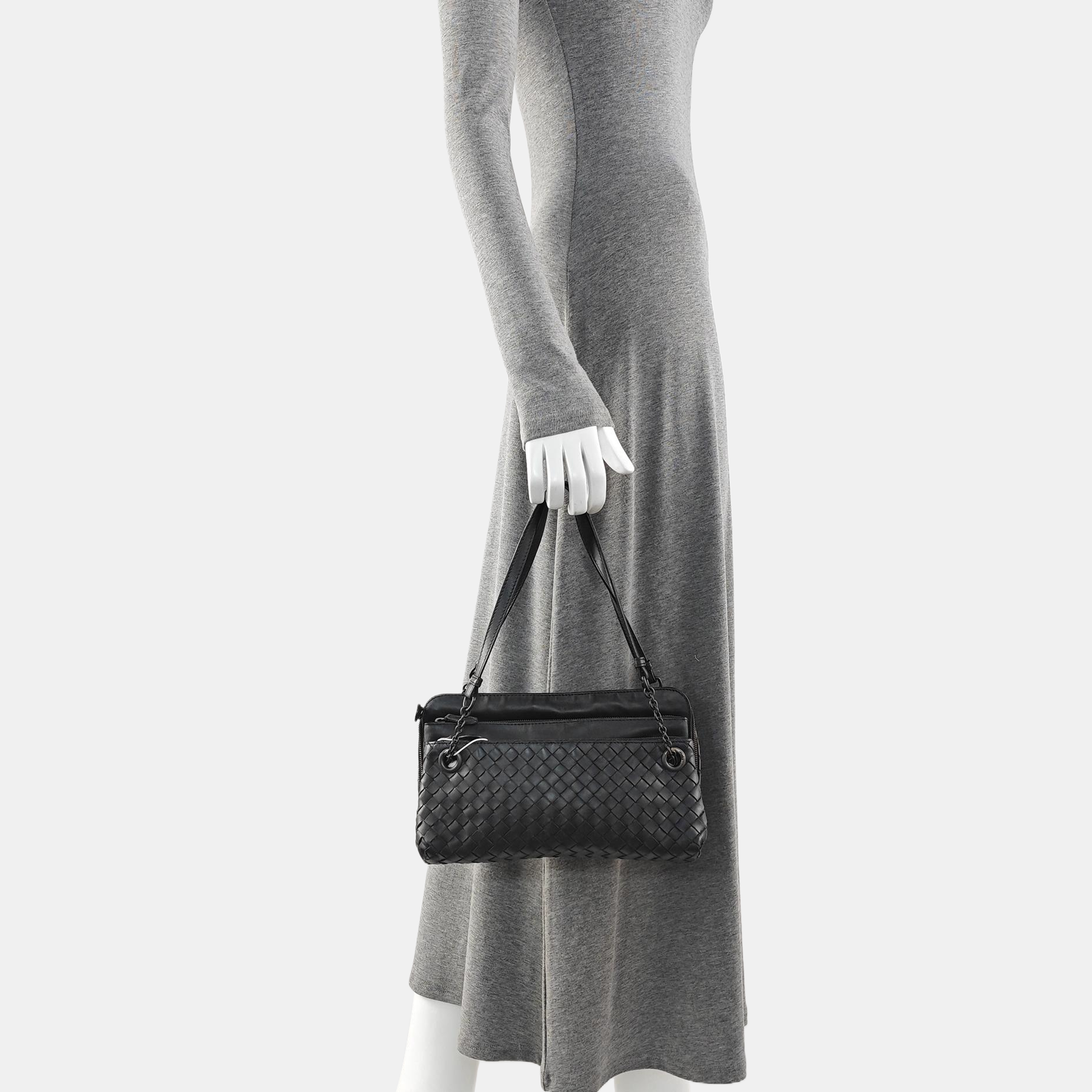 Calfskin Top Handle Bag Black