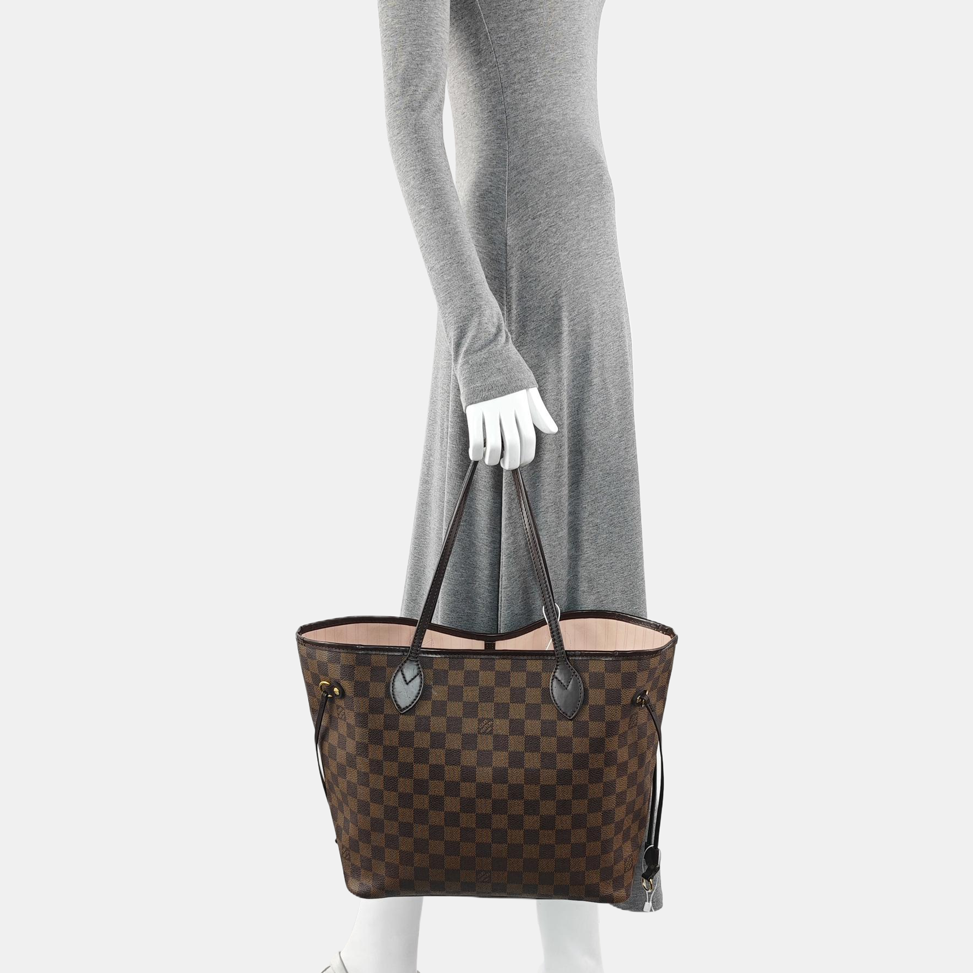 NEVERFULL MM Damier Ebene Coated Canvas Brown