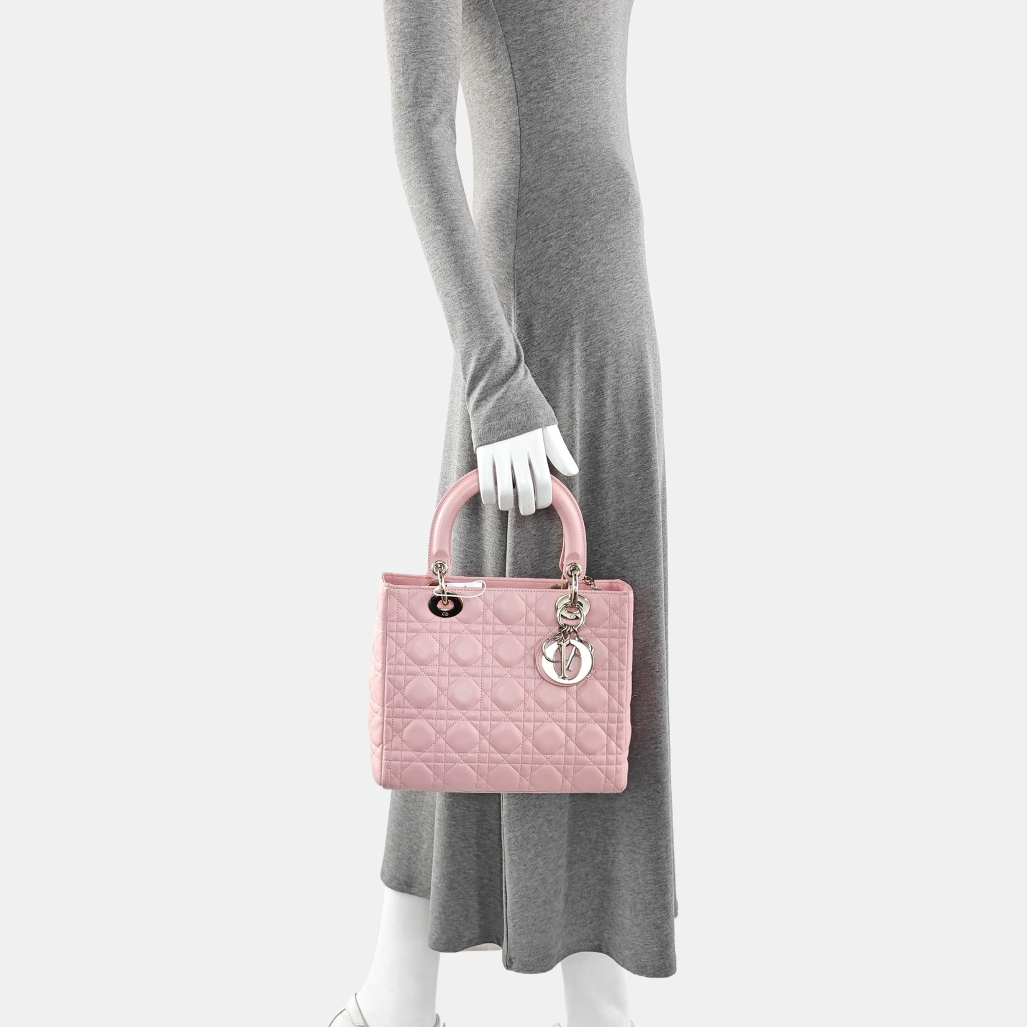 Lady Dior Medium Cannage Lambskin Pink