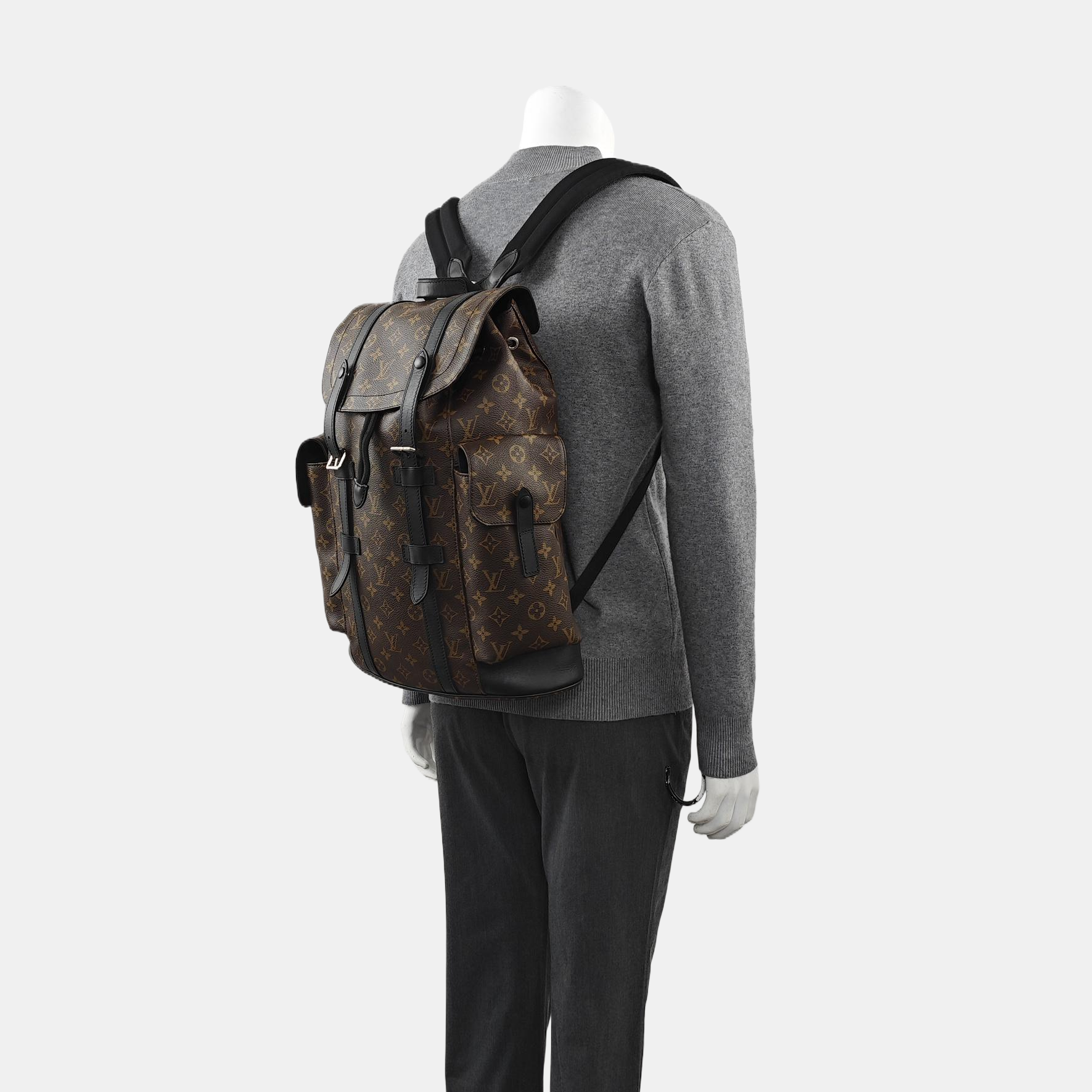 CHRISTOPHER PM Monogram Coated Canvas Brown