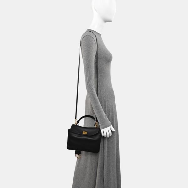 Calfskin Shoulder Bag Mini Black