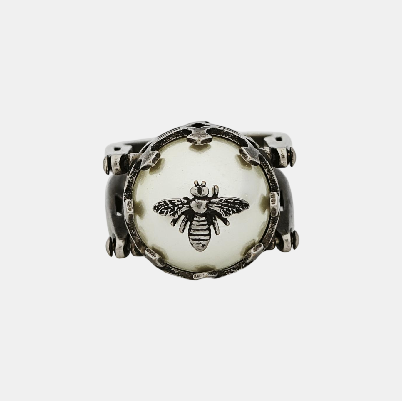 Metal Gray Ring EU 51