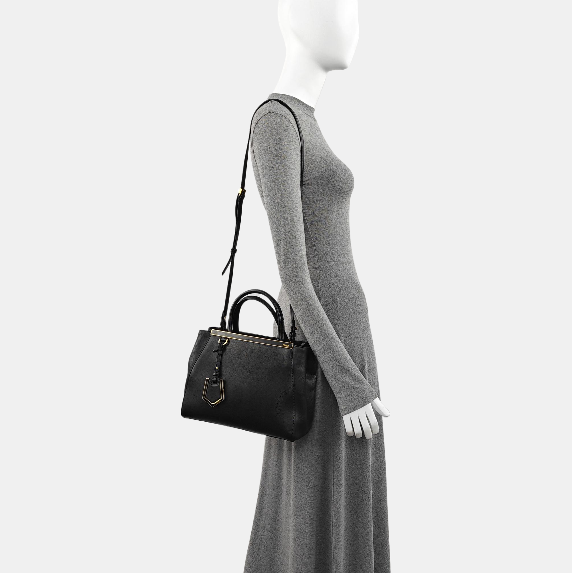 2 Jours Small Calfskin Black
