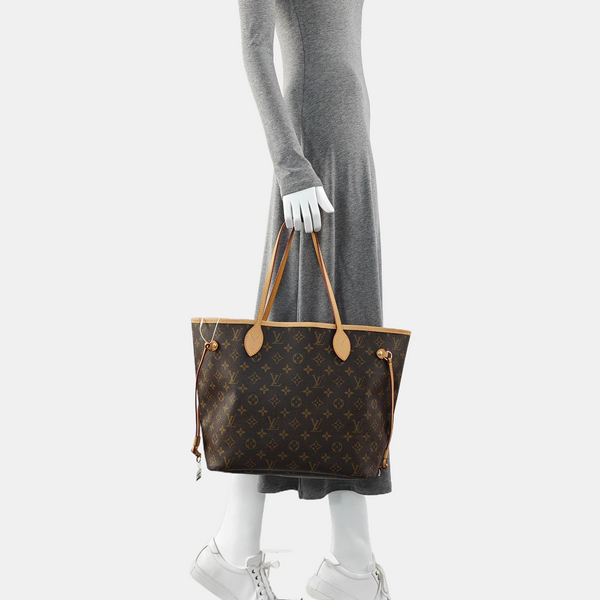NEVERFULL MM Monogram Coated Canvas Brown