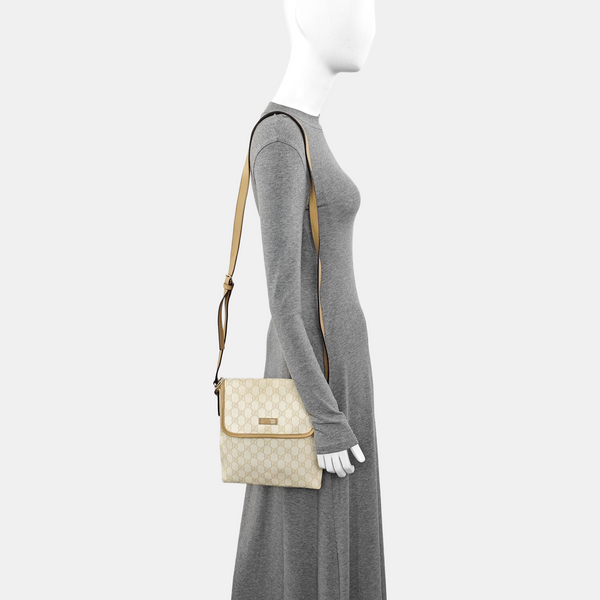Monogram Coated Canvas Shoulder Bag Beige