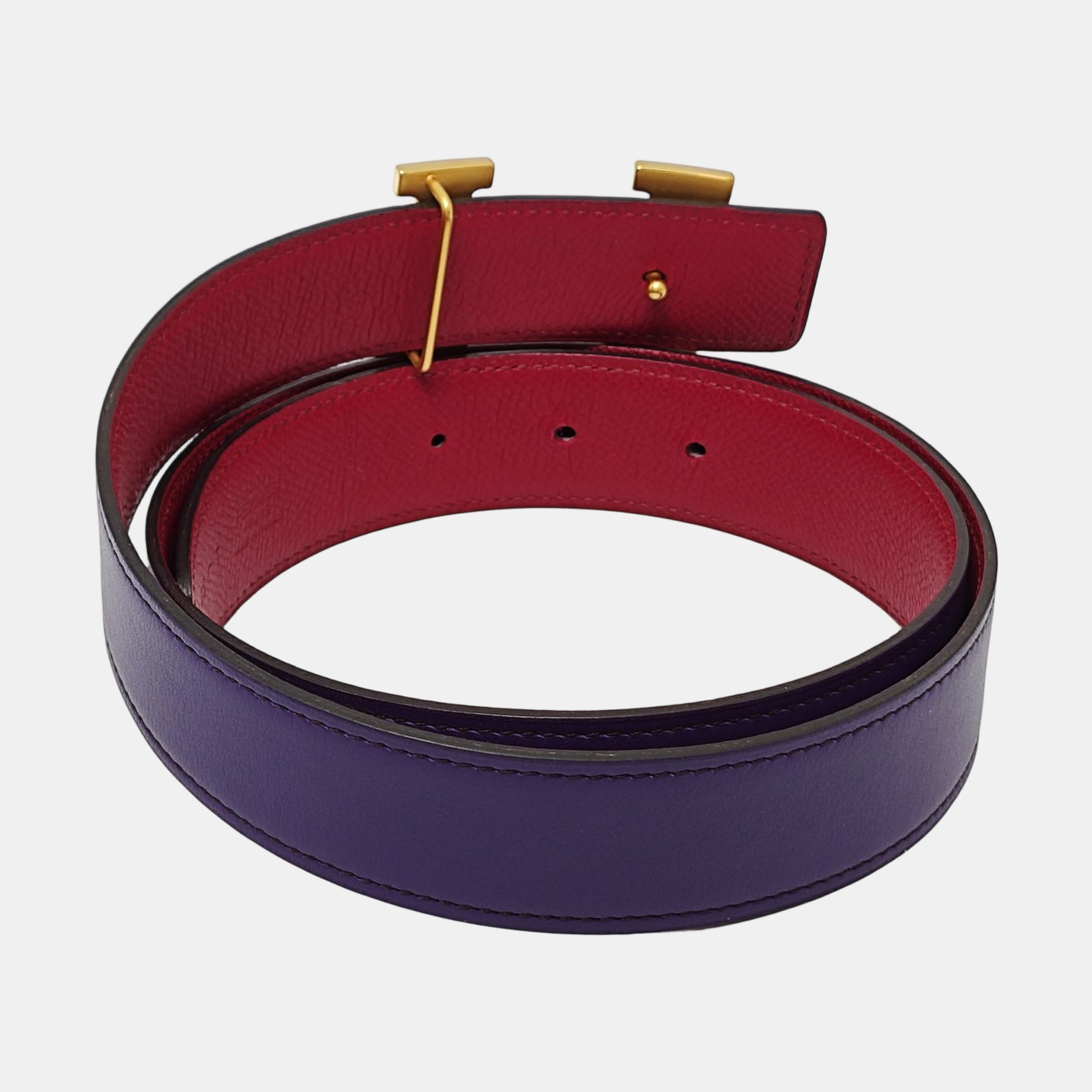 Leather Belt Purple