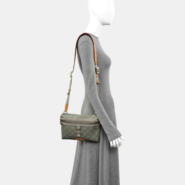 Monogram Coated Canvas Shoulder Bag Green