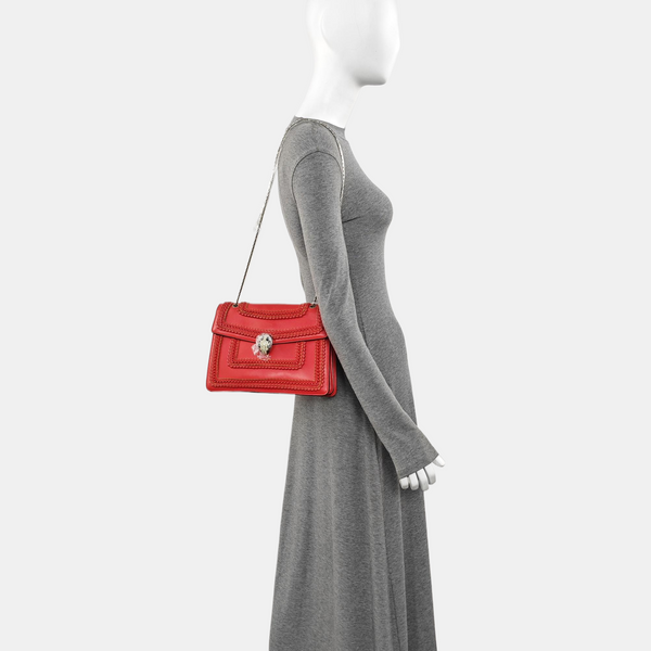 SERPENTI FOREVER Medium Calfskin Red