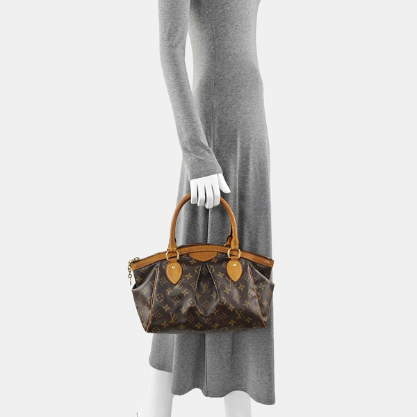 Monogram Coated Canvas Top Handle Bag Brown