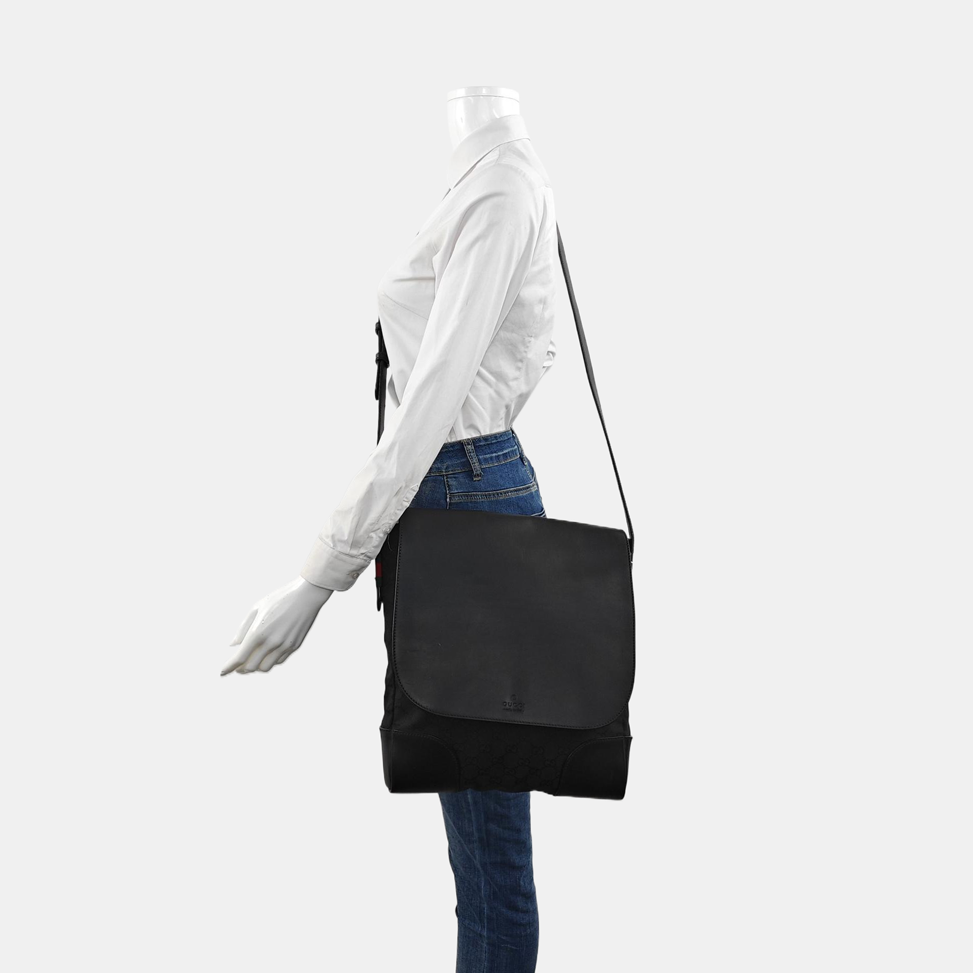 Monogram Canvas Shoulder Bag Black