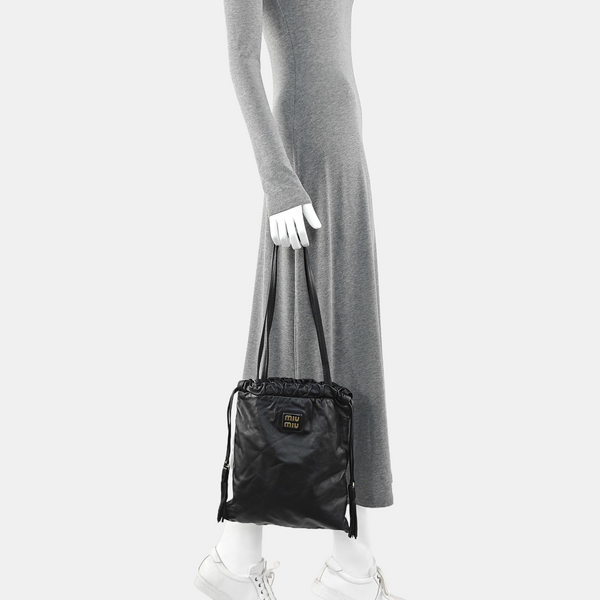 Lambskin Tote Bag Black