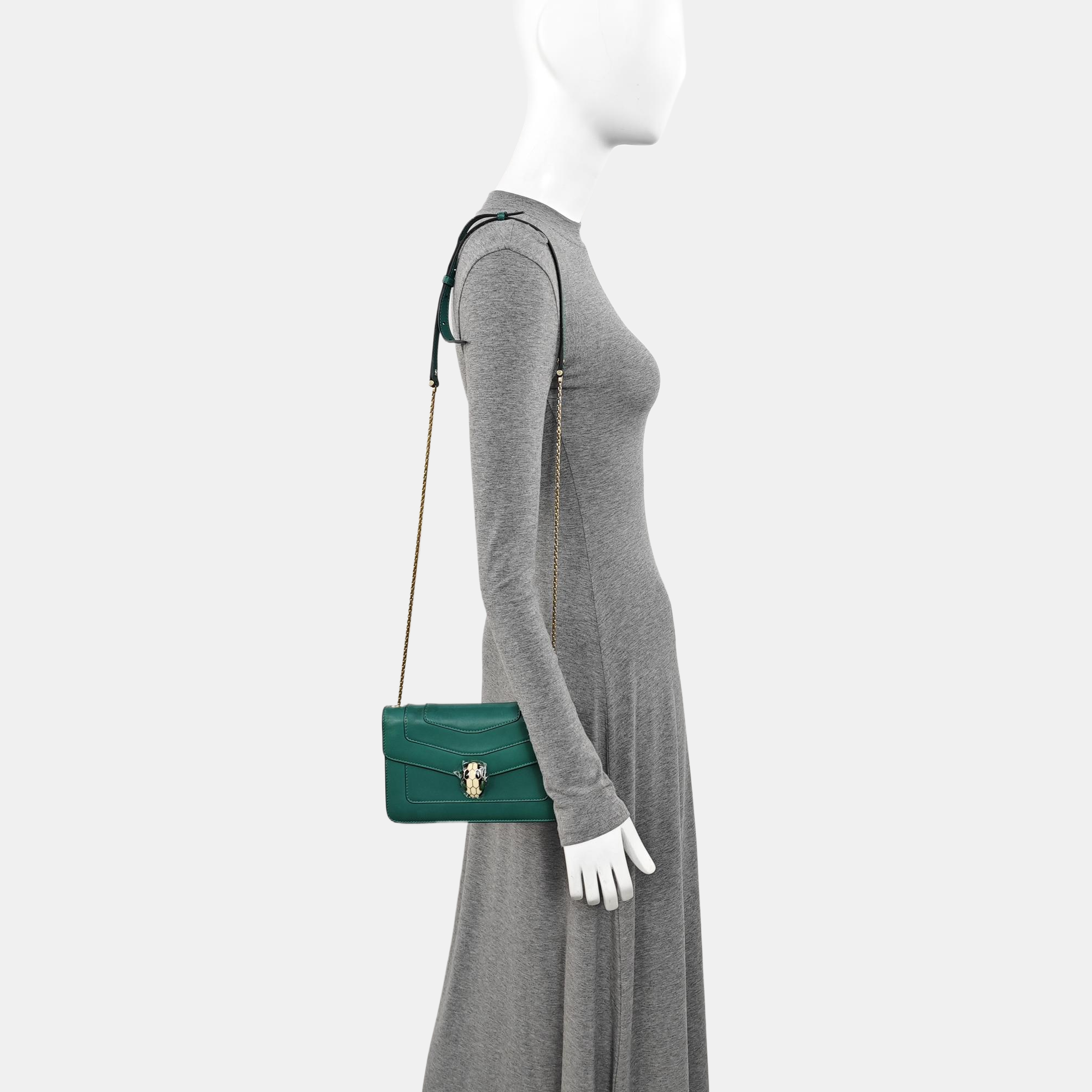 SERPENTI FOREVER Small Calfskin Green