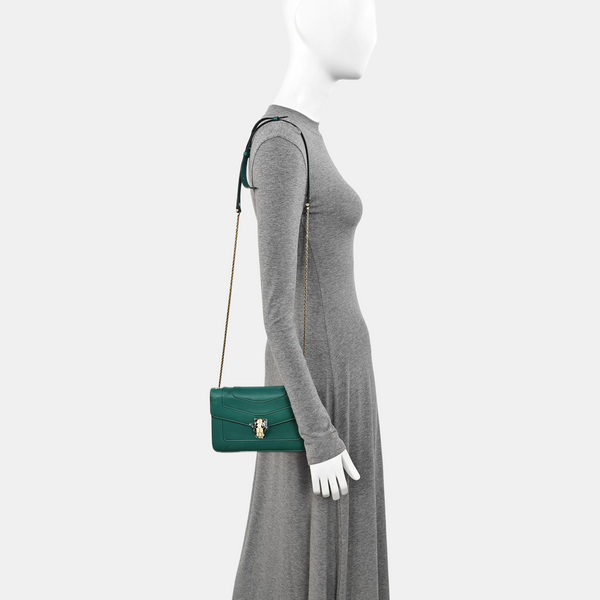 SERPENTI FOREVER Small Calfskin Green