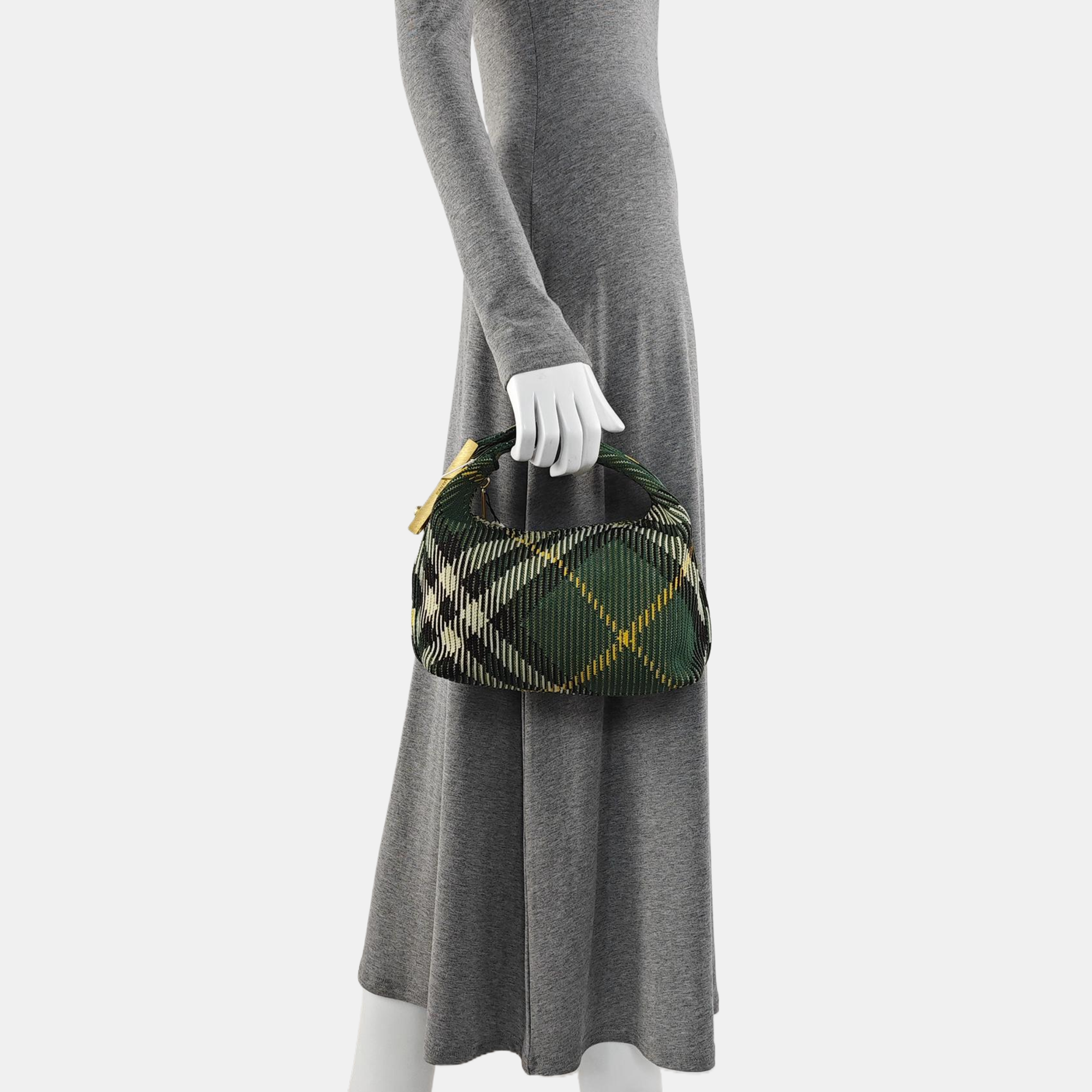 Fabric Top Handle Bag Green