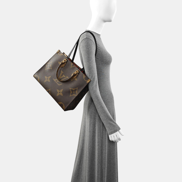 ONTHEGO MM Monogram Coated Canvas Brown