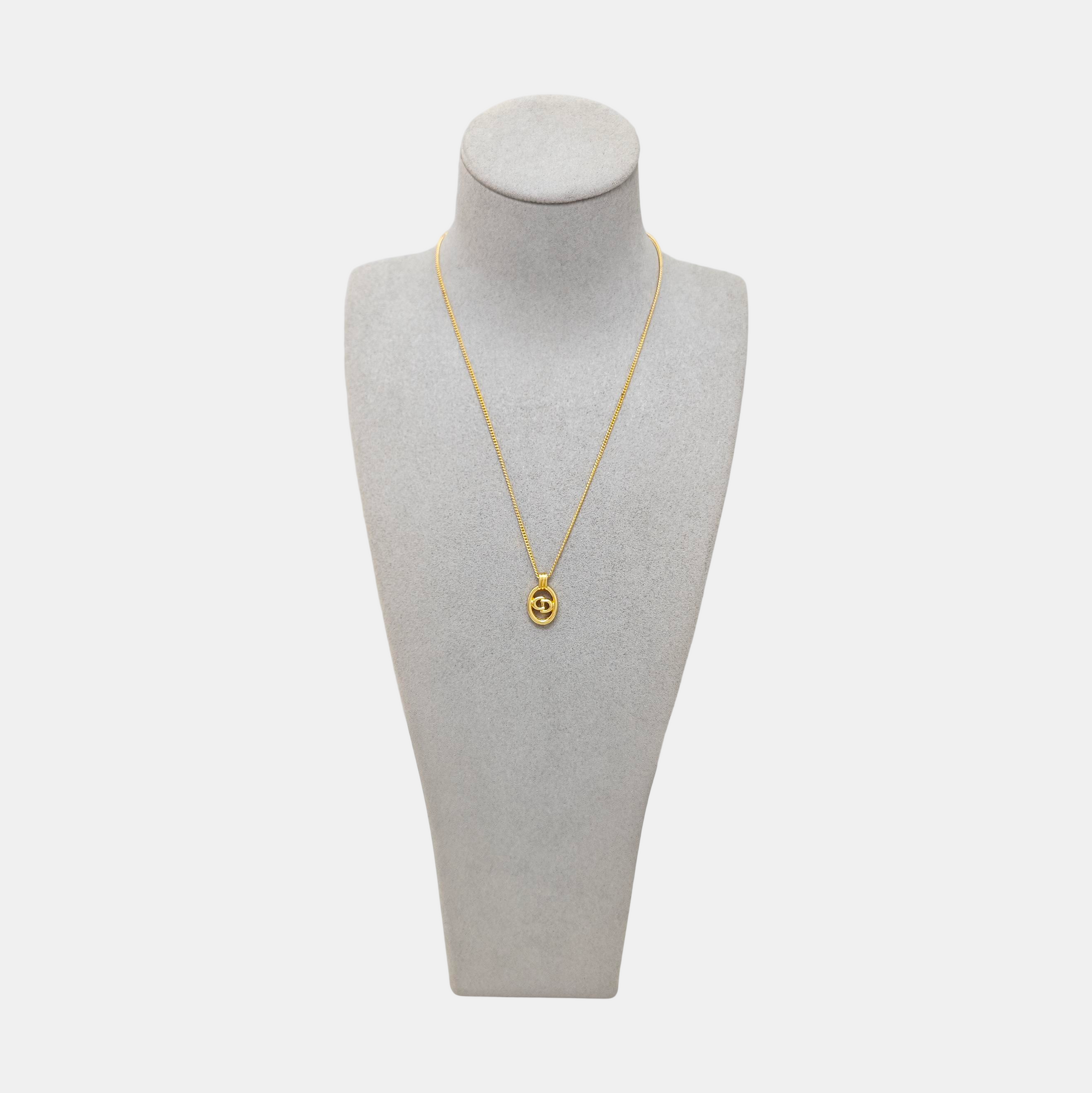 Petit CD Metal Gold Necklace